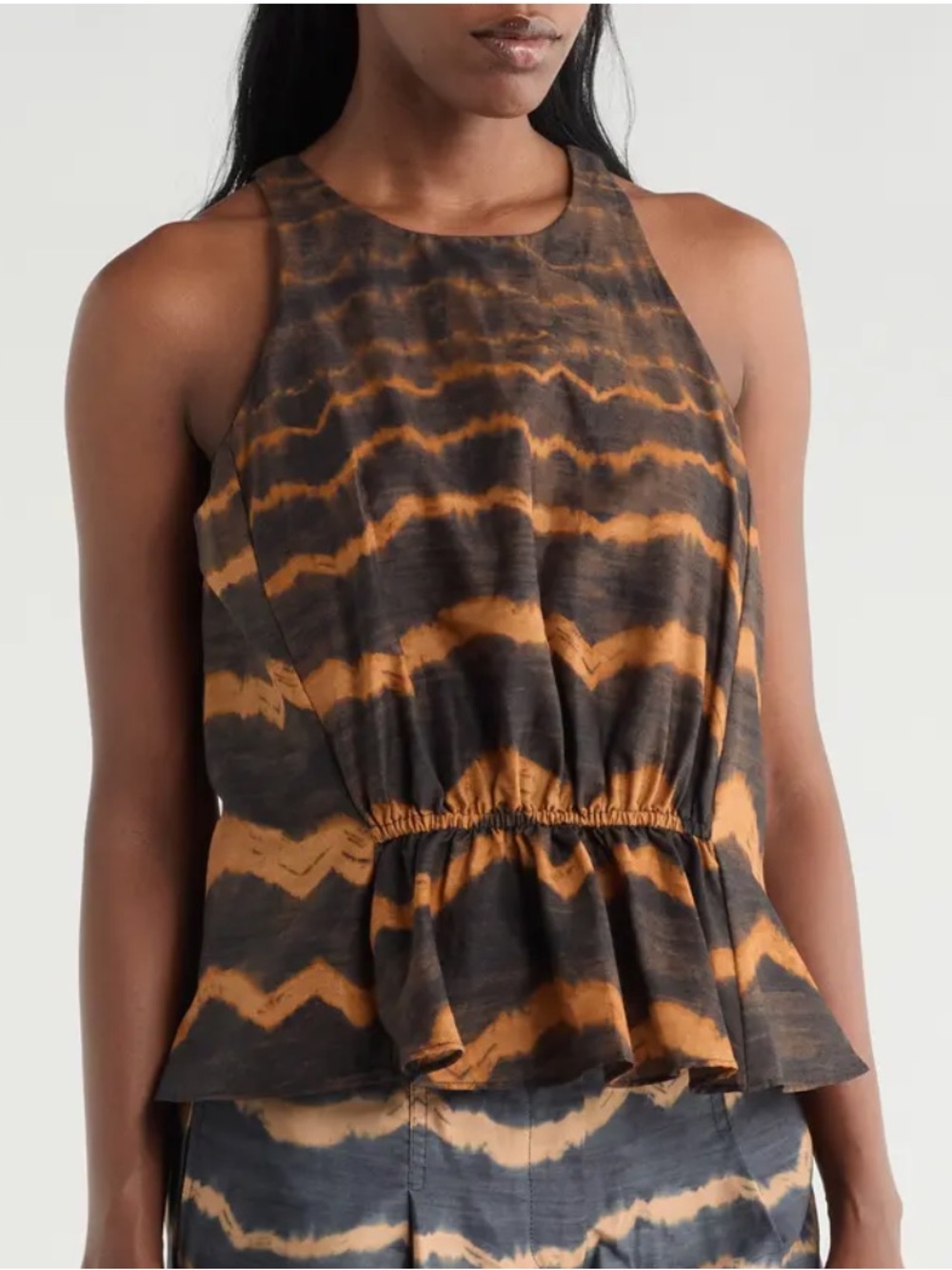 DKNY Gathered Front Cotton Voile
Tank, size Large